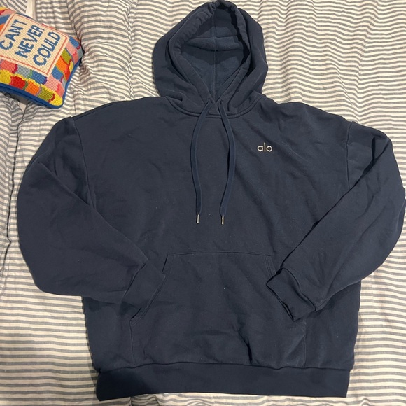 ALO Yoga Women's Navy Accolade Hoodie - Picture 2 of 4